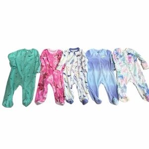 Set of 5 Nike Baby Fleece Sleep and Play Sleeper Size 3 Months